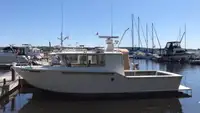 1992 28′ x 10.3′ MetalCraft Aluminum Work Boat w/Tri-Axle Alum Trailer